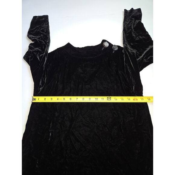 Yves Saint Laurent Vintage Black Velvet Top Button Shoulder Size 34 Viscose/Silk - Picture 14 of 16